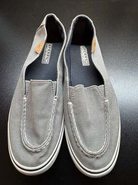 Women’s Sperry Top-Sider Zuma Gray Canvas Slip-On Loafers